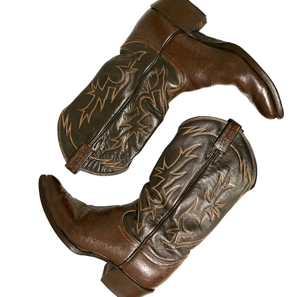 Tony Lama Other - Tony Lama Brown Leather Cowboy Boots